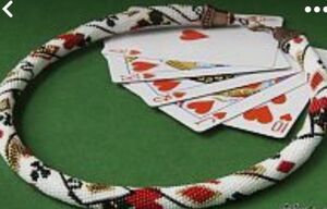 Poker beaded necklace